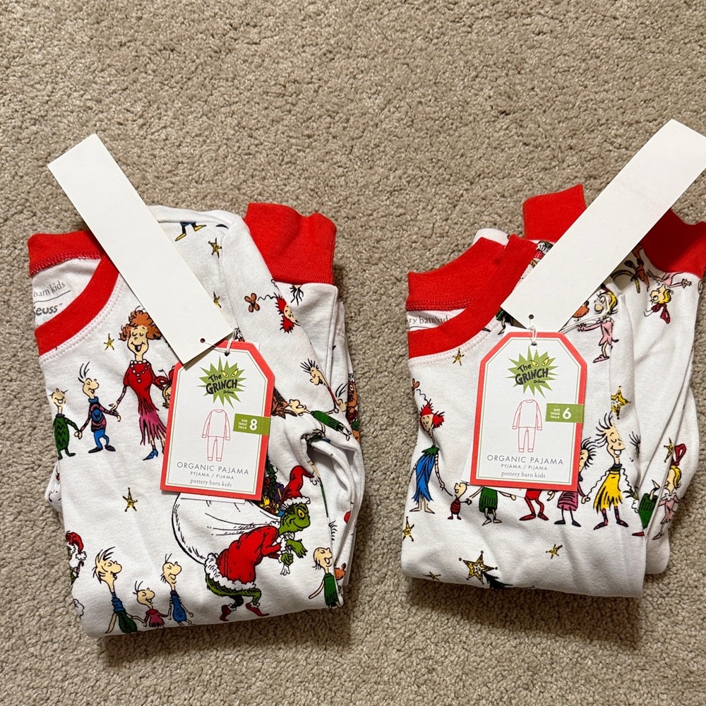 PB kids Dr. Seuss Organic Pajama Set with Red Accents